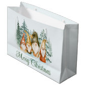 Gnome kerstcadeau groot cadeauzakje (Voorkant Gekanteld)