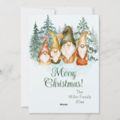 Gnome kerstfeestdag Kaart (Achterkant)