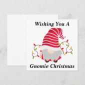 Gnome kerstkaart bedankkaart (Voorkant / Achterkant)