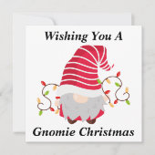 Gnome kerstkaart bedankkaart (Voorkant)