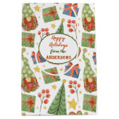 Gnome kerstliefdespatroon medium cadeauzakje (Voorkant)