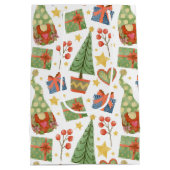 Gnome kerstliefdespatroon medium cadeauzakje (Achterkant)