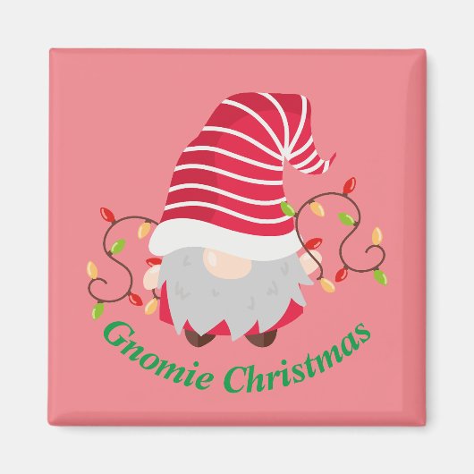Gnome Kerstmagneet Magneet (Voorkant)