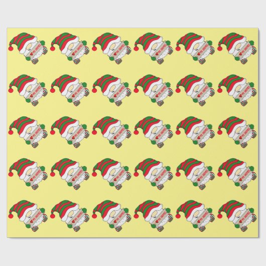 Gnome Kerstmis Cadeaupapier (Vlak)