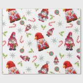 Gnome Kerstmis Cadeaupapier (Vlak)