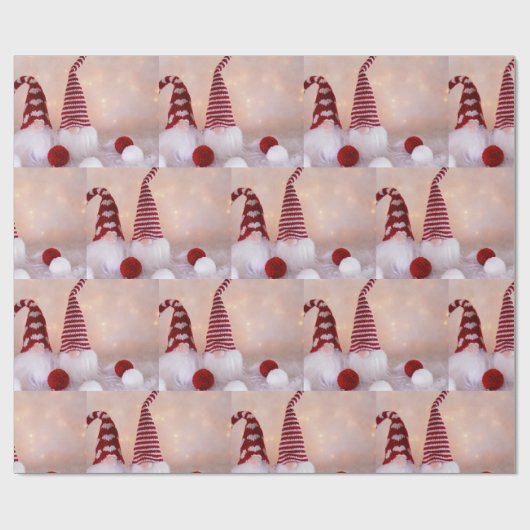 Gnome Kerstmis Cadeaupapier (Vlak)