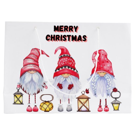 Gnome Kerstmis Groot Cadeauzakje (Achterkant)