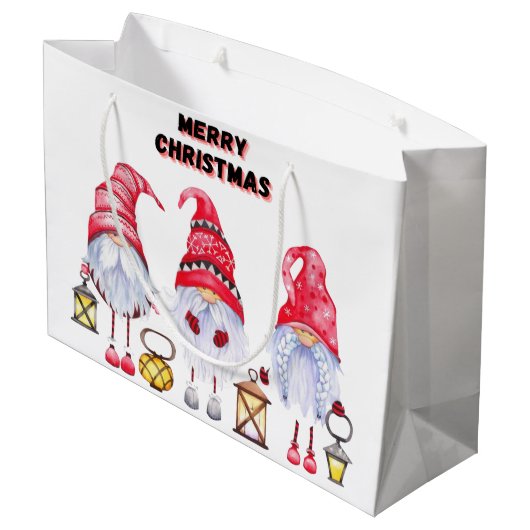 Gnome Kerstmis Groot Cadeauzakje (Achterkant Gekanteld)