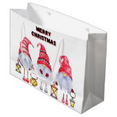 Gnome Kerstmis Groot Cadeauzakje (Voorkant Gekanteld)