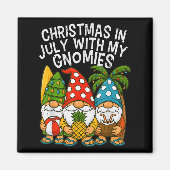 Gnome Kerstmis in juli met mijn Gnomies Summer Vac Magneet (Voorkant)