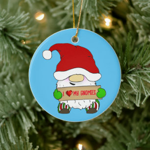 Gnome Kerstmis Keramisch Ornament