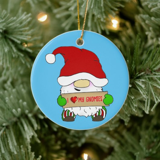 Gnome Kerstmis Keramisch Ornament (Boom)