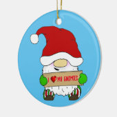 Gnome Kerstmis Keramisch Ornament (Links)