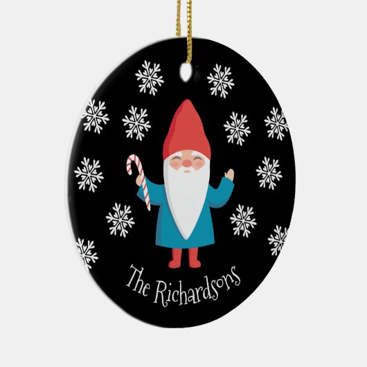 Gnome Kerstmis Keramisch Ornament (Rechts)