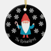 Gnome Kerstmis Keramisch Ornament (Voorkant)