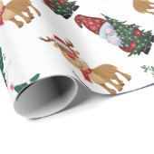 Gnome Kerstmis Scandinavian Cadeaupapier (Rol Hoek)