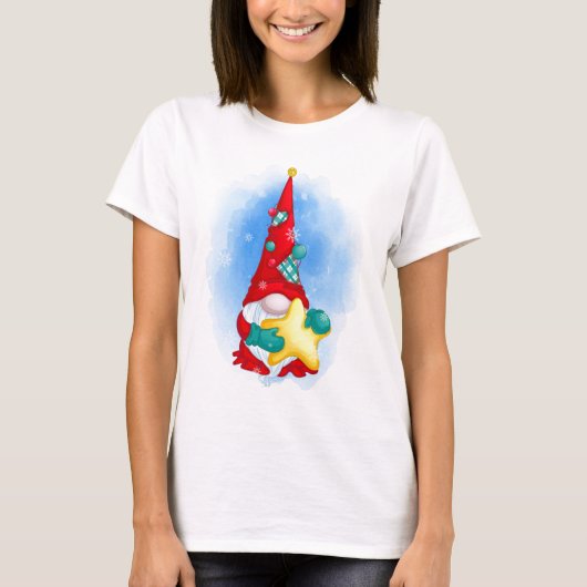 Gnome Kerstmis T-Shirt, Wintergnomen T-shirt (Voorkant)