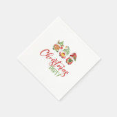 Gnome kerstparty Napkin Servet (Hoek)