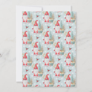 Gnome Kerstpatroon Feestdagenkaart
