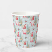 Gnome Kerstpatroon Papieren Bekers (Links)
