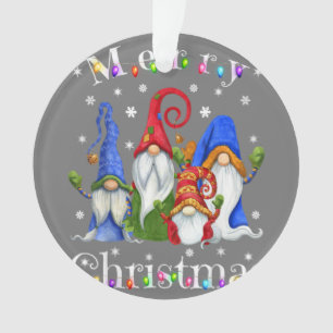Gnome kerstpyjama's - Garden Gnome Merry Chris Ornament