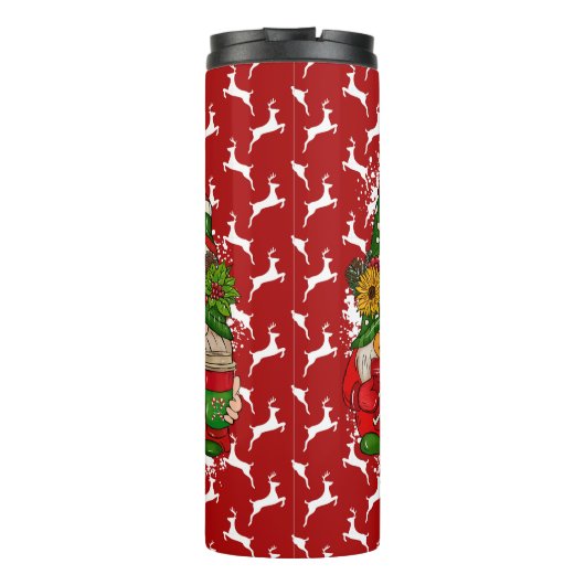 Gnome kerstthermische getumbler thermosbeker (Achterkant)