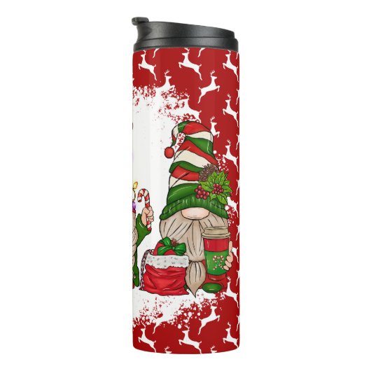 Gnome kerstthermische getumbler thermosbeker (Geroteerd rechts)
