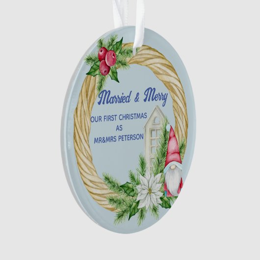 Gnome kerstversiering ornament (voorkant)