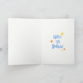 Gnome Kinder letter F Naam en leeftijd Verjaardag  Kaart (Binnen)