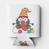 Gnome Knitting Cute Knitter Gift Nordic Gnomen Blikjeskoeler (Achterkant)