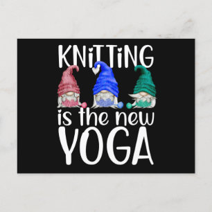 Gnome Knitting Knitting is de nieuwe Yoga Briefkaart