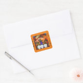 Gnome Kokopelli Kunst Vierkante Sticker (Envelop)