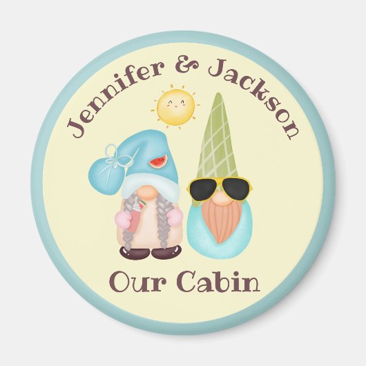 Gnome kruisingspaar Stateroom deurmarkering Magneet (Voorkant)