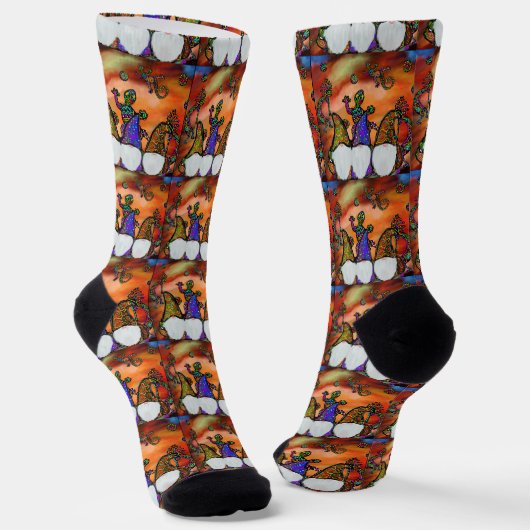 Gnome Kunst Sokken (Gebogen)