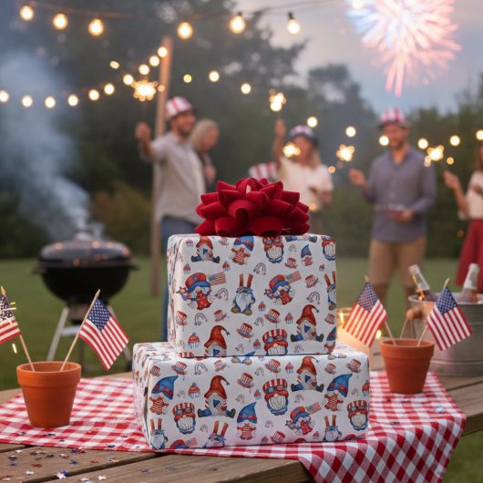 Gnome Labor Day, de Amerikaanse feestdag Cadeaupapier