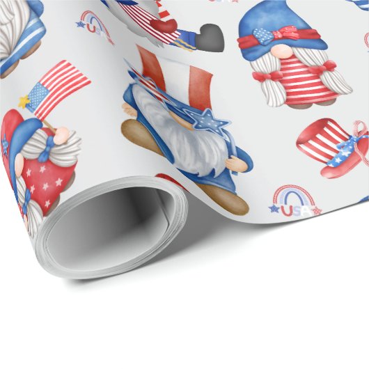 Gnome Labor Day, de Amerikaanse feestdag Cadeaupapier (Rol Hoek)