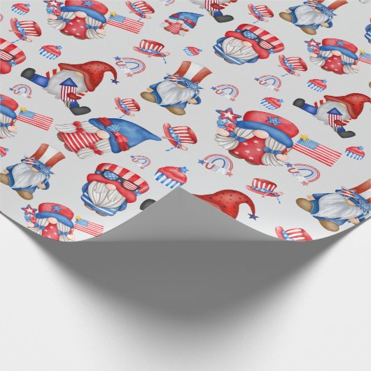 Gnome Labor Day, de Amerikaanse feestdag Cadeaupapier (Hoek)