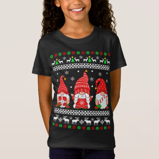 Gnome Lelijke Kerst Sweater Gnomen Kerst Paja T-shirt (Voorkant)