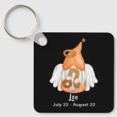 Gnome Leo Astrologie Teken Engel Sleutelhanger (Voorkant)