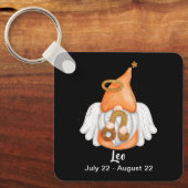 Gnome Leo Astrologie Teken Engel Sleutelhanger (Voorkant)