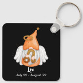 Gnome Leo Astrologie Teken Engel Sleutelhanger (Achterkant)