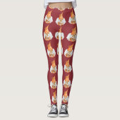 Gnome Leo Astrology Sign Angel Leggings (Voorkant)