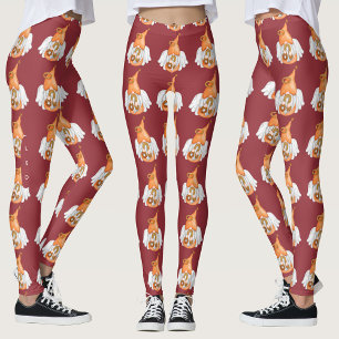 Gnome Leo Astrology Sign Angel Leggings