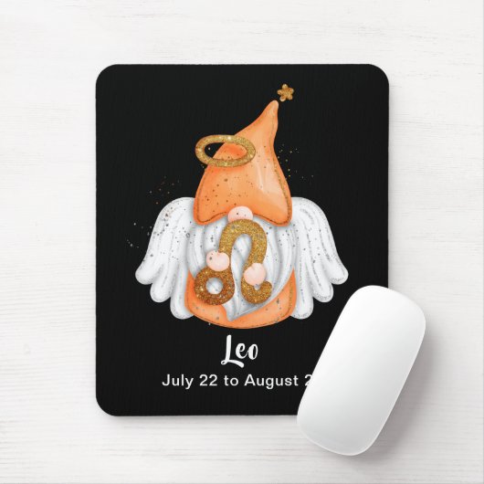 Gnome Leo Astrology Sign Angel Muismat (Met muis)