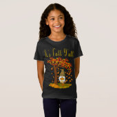 Gnome Leopard Herfst Pumpkins Schattige Het is Her T-shirt (Voorkant volledig)
