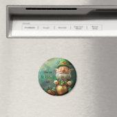 Gnome Leprechaun en Pot of Gold St. Patrick's Day Magneet (Insitu (Vaatwasser))