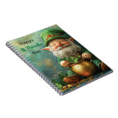 Gnome Leprechaun en Pot of Gold St. Patrick's Day Notitieboek (Rechterzijde)