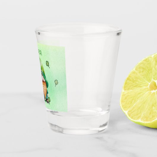 Gnome Leprechaun Pot of Gold St. Patricks Day Shot Glas (Rechts)