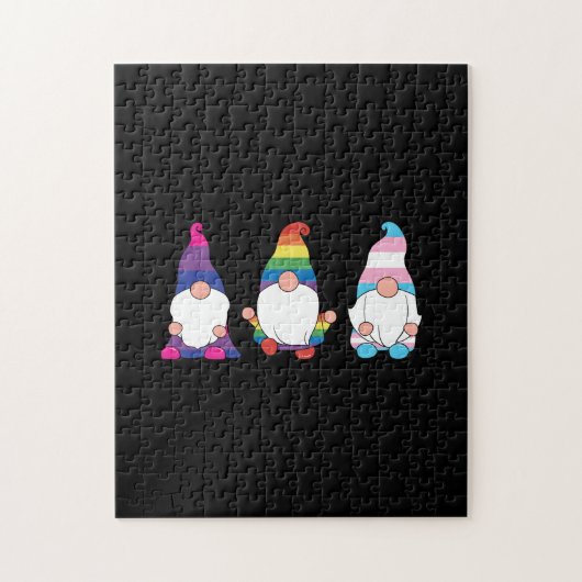 Gnome LGBTQ Bisexual Transsexual Ally Legpuzzel (Verticaal)