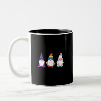 Gnome LGBTQ Bisexual Transsexual Ally Tweekleurige Koffiemok